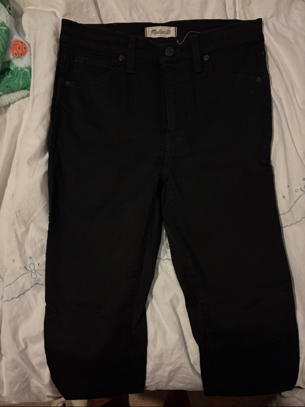 Madewell women’s Black Straight Jeans - Classic Straight Fit